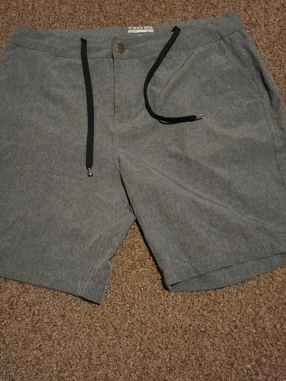 Men's Beach Bros Gray Drawstring Hybrid Shorts